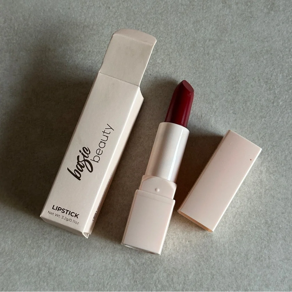 Basic Beauty Lipstick - Fall4U - Deep Red Shade - Creamy & Long-Wear Formula